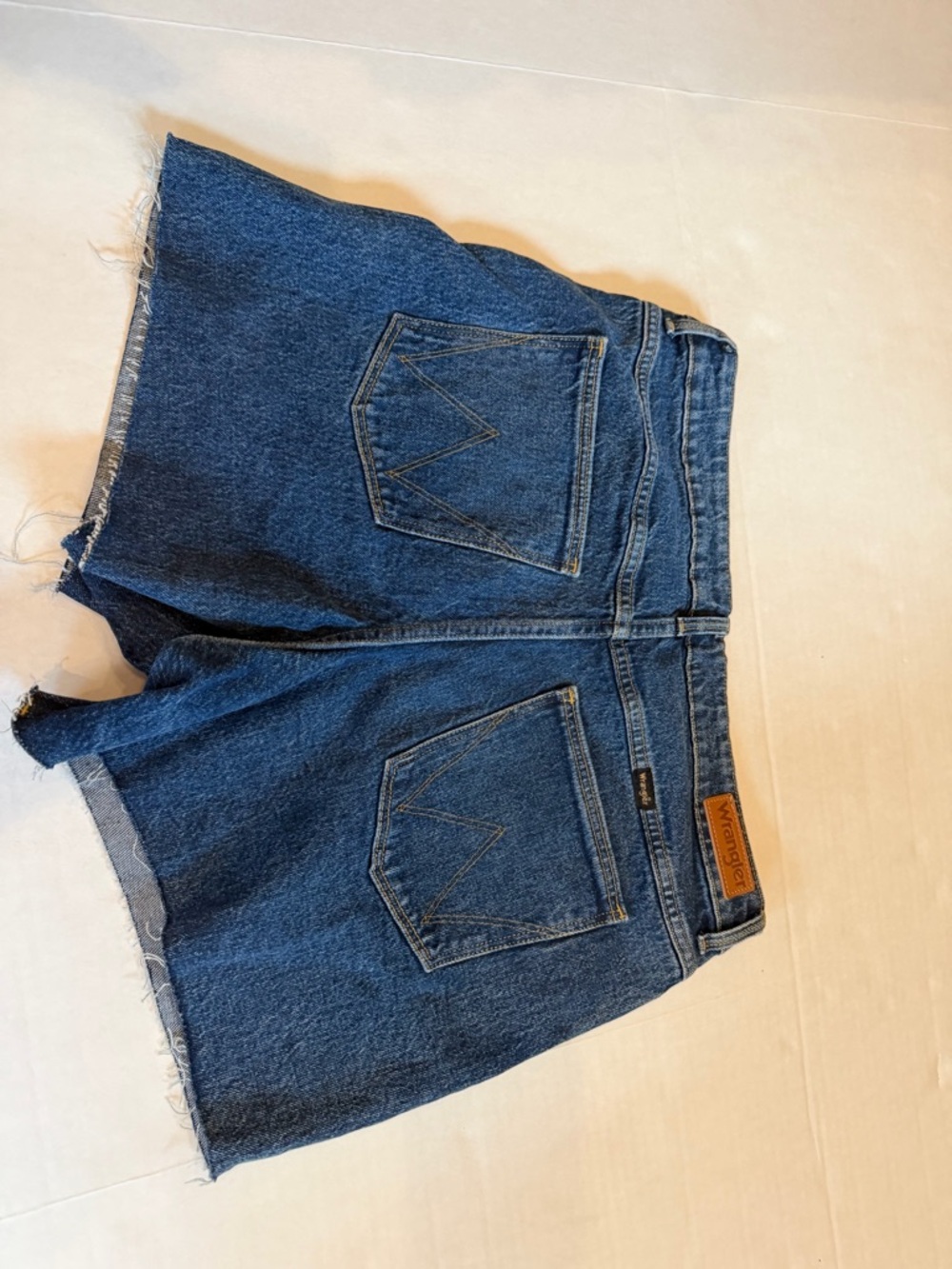 Wrangler Dark Blue High-Rise Denim Cutoff Shorts 10/30
